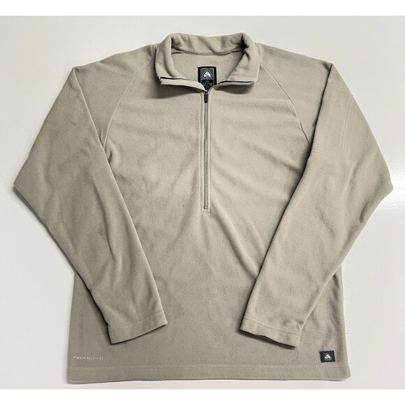 Nike Other - Nike ACG Thermal Layer 2 Fleece Quarter Zip Jacket Tan Khaki Therma-Fit Men's XL